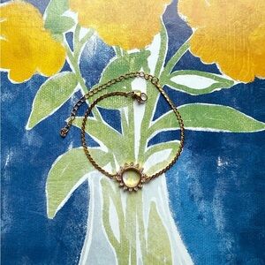 Sunflower Charm Bracelet in Gold